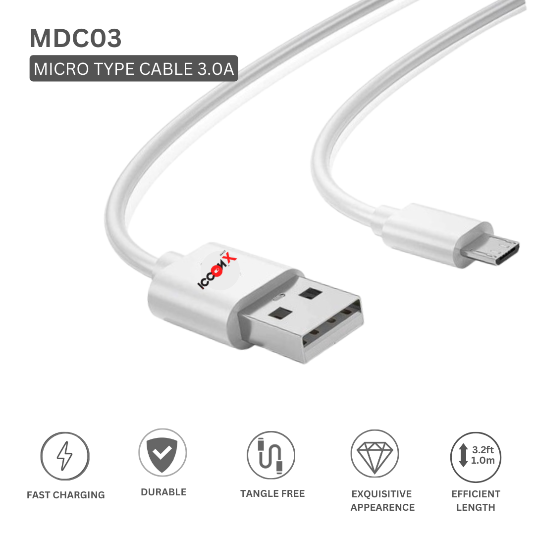 MDC03 MICRO TYPE CABLE 3.0A