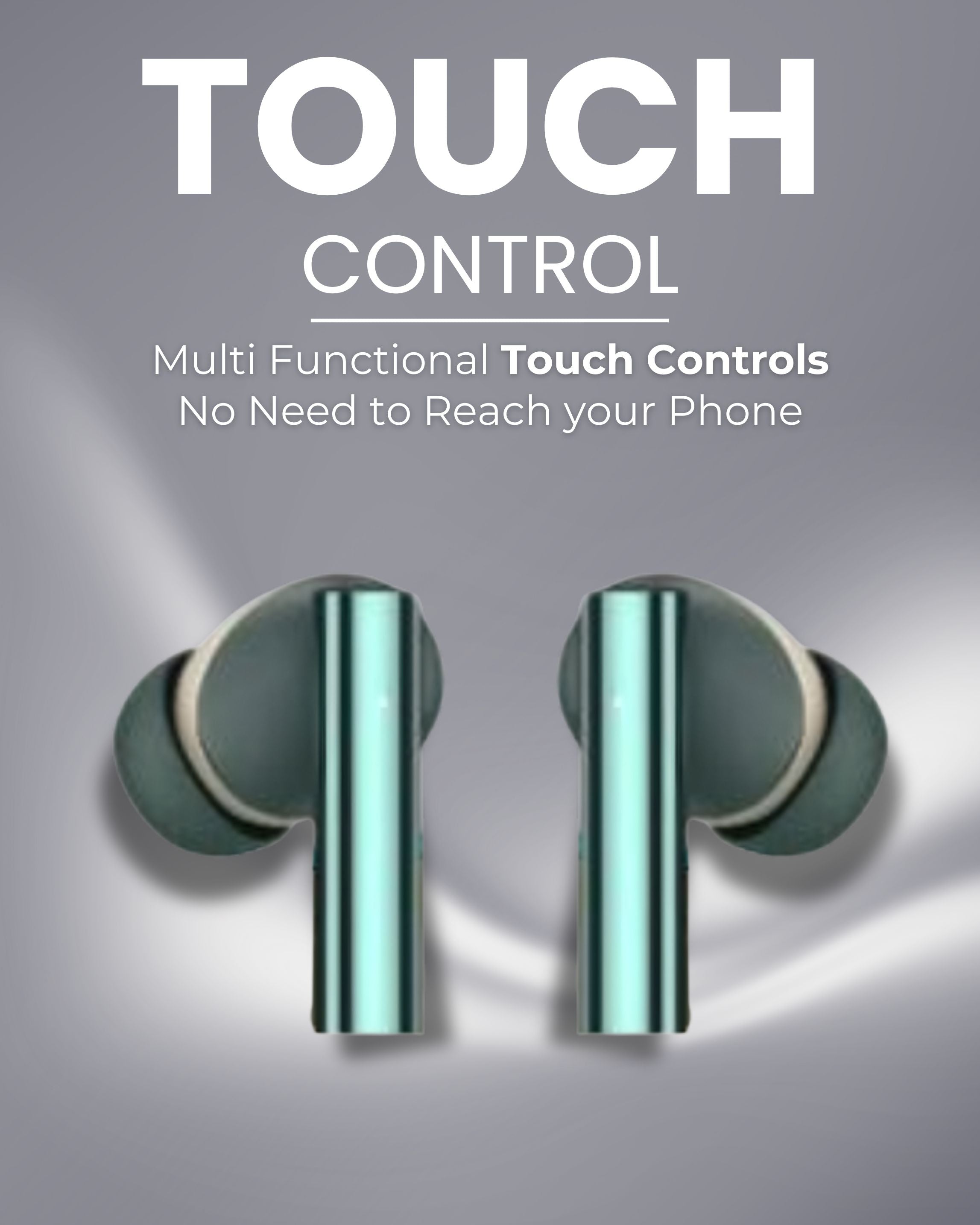 ICCONX CONCERT 95 - Green | 33Hrs Playtime | Bluetooth 5.3 | Fast Charging | SPLASH PROOF |TOUCH CONTROL | GAMING MODE 35ms| Designed for Ease.