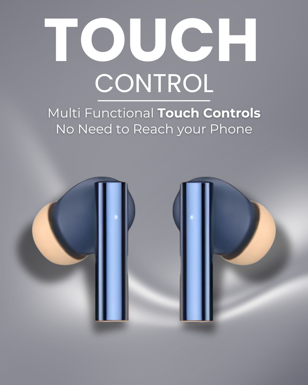 ICCONX CONCERT 95 - Blue | 33Hrs Playtime | Bluetooth 5.3 | Fast Charging | SPLASH PROOF |TOUCH CONTROL | GAMING MODE 35ms| Designed for Ease.