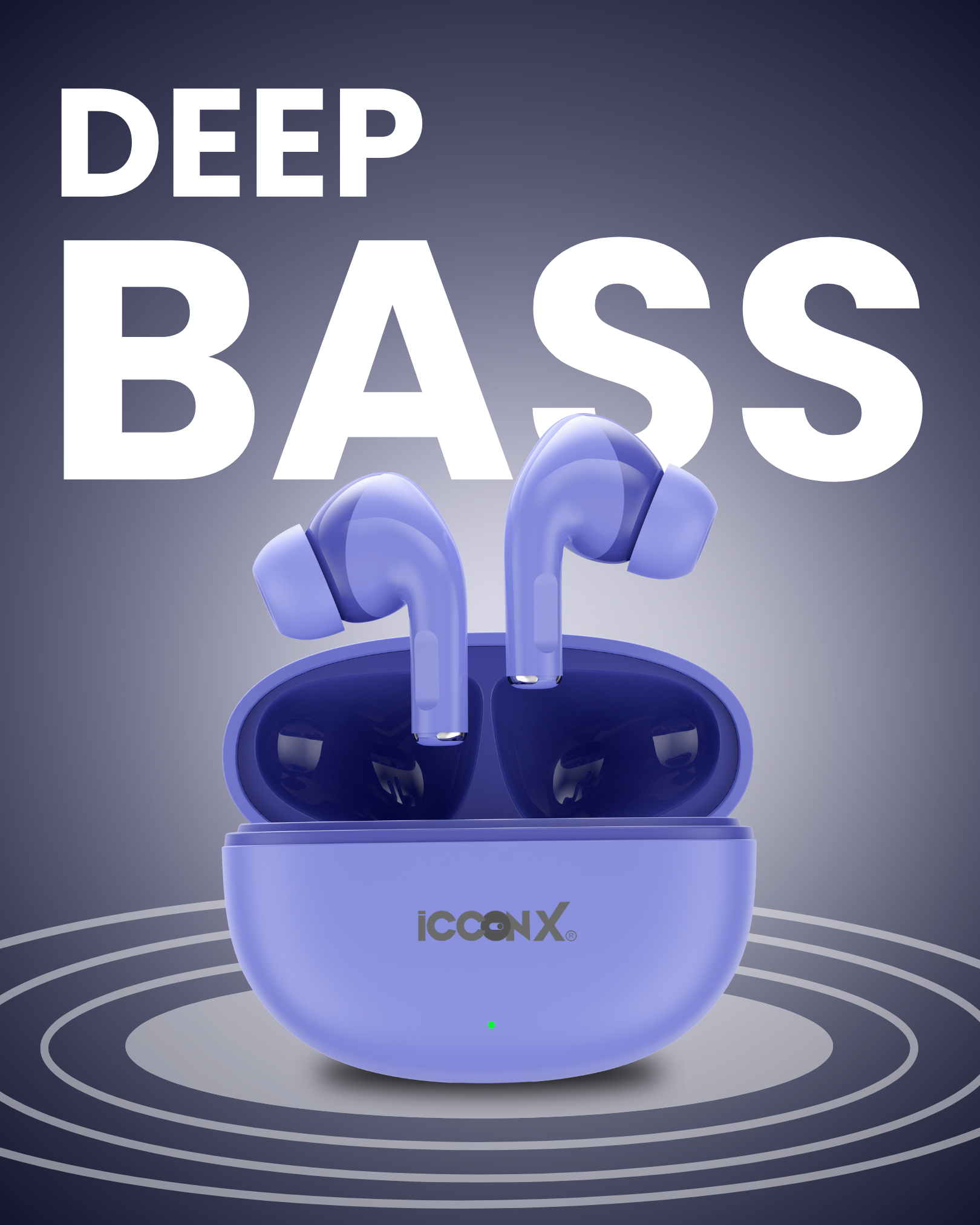 ICCONX EXOBOLT-101 | 30 Hours Playtime | Bluetooth 5.3 | Deep Bass | Splash Proof Design | True Wireless Earbuds