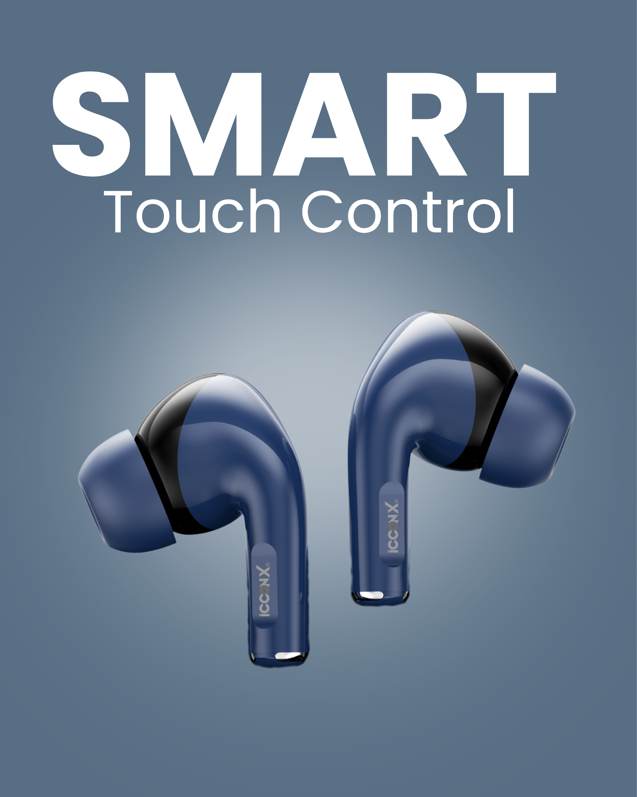 ICCONX EXOBOLT-101 | 30 Hours Playtime | Bluetooth 5.3 | Deep Bass | Splash Proof Design | True Wireless Earbuds