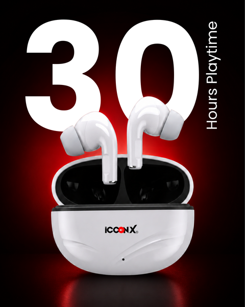 ICCONX EXOBOLT-102 | 30 Hours Playtime | Touch Controls | Type-C Charging | Bluetooth 5.3 | True Wireless Earbuds