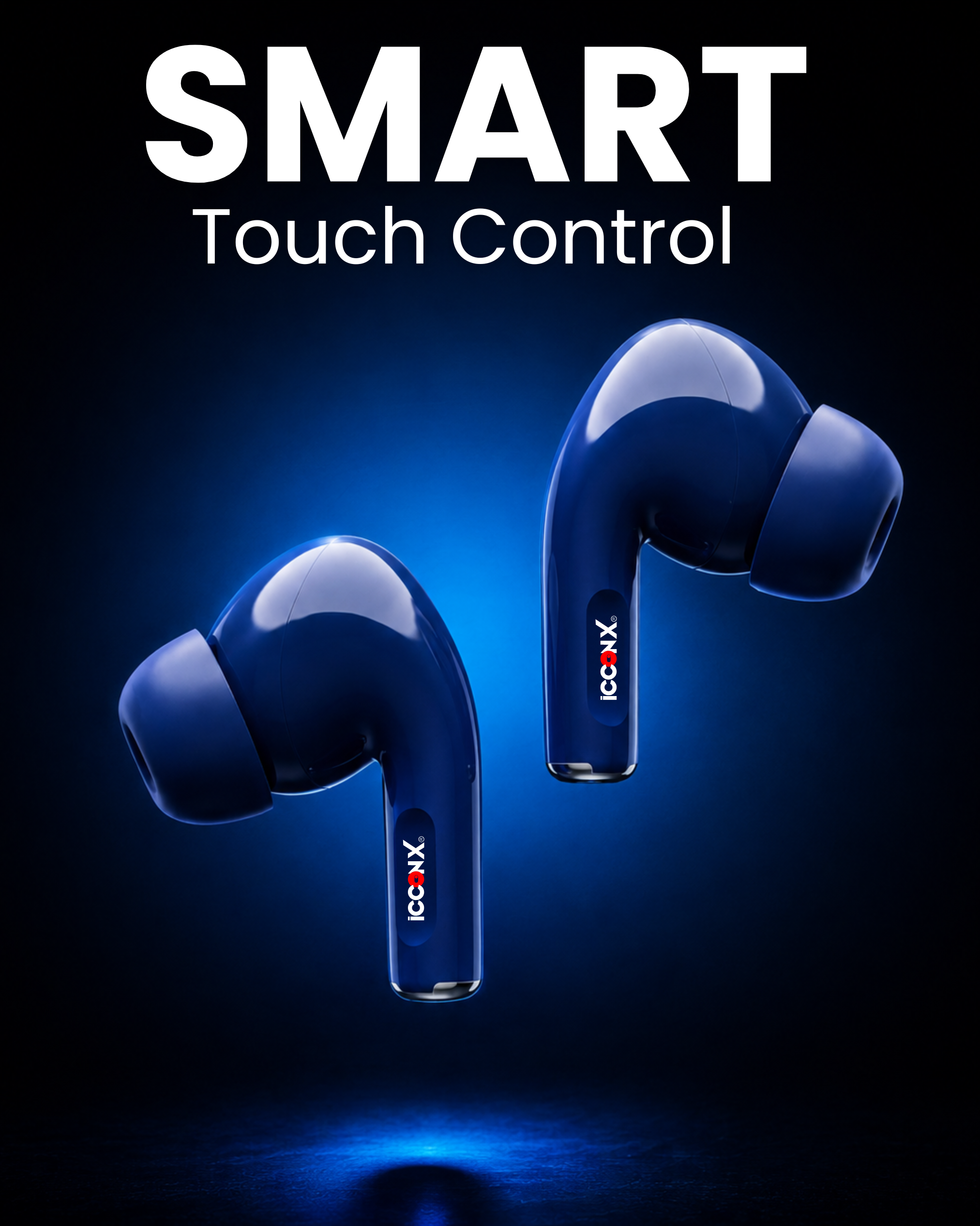 ICCONX EXOBOLT-102 | 30 Hours Playtime | Touch Controls | Type-C Charging | Bluetooth 5.3 | True Wireless Earbuds