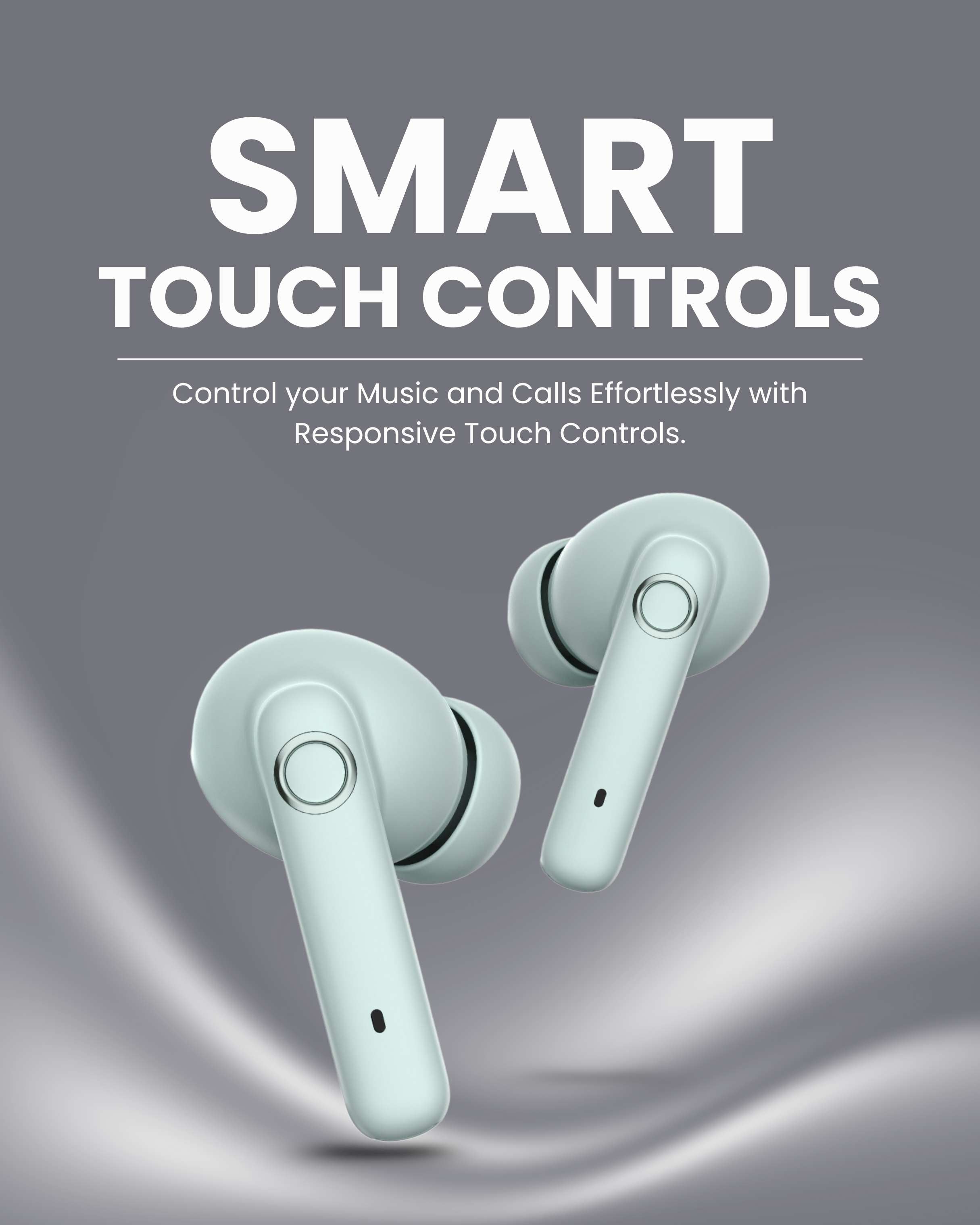 ICCONX EXOBOLT-99 - Green | 40 Hours Playtime | Bluetooth 5.3 | Smart Touch Controls | Type-C Charging | True Wireless