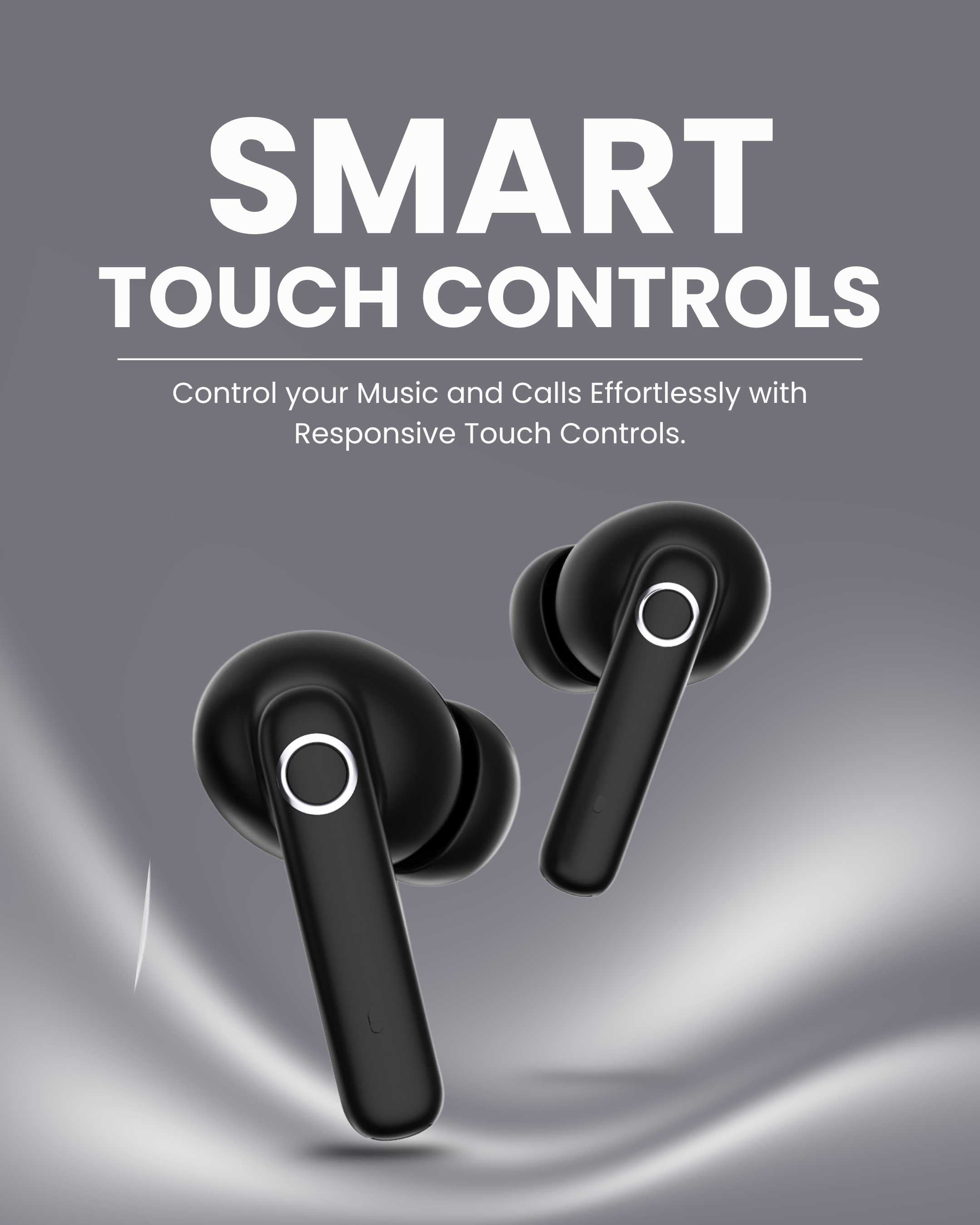 ICCONX EXOBOLT-99 | 40 Hours Playtime | Bluetooth 5.3 | Smart Touch Controls | Type-C Charging | True Wireless