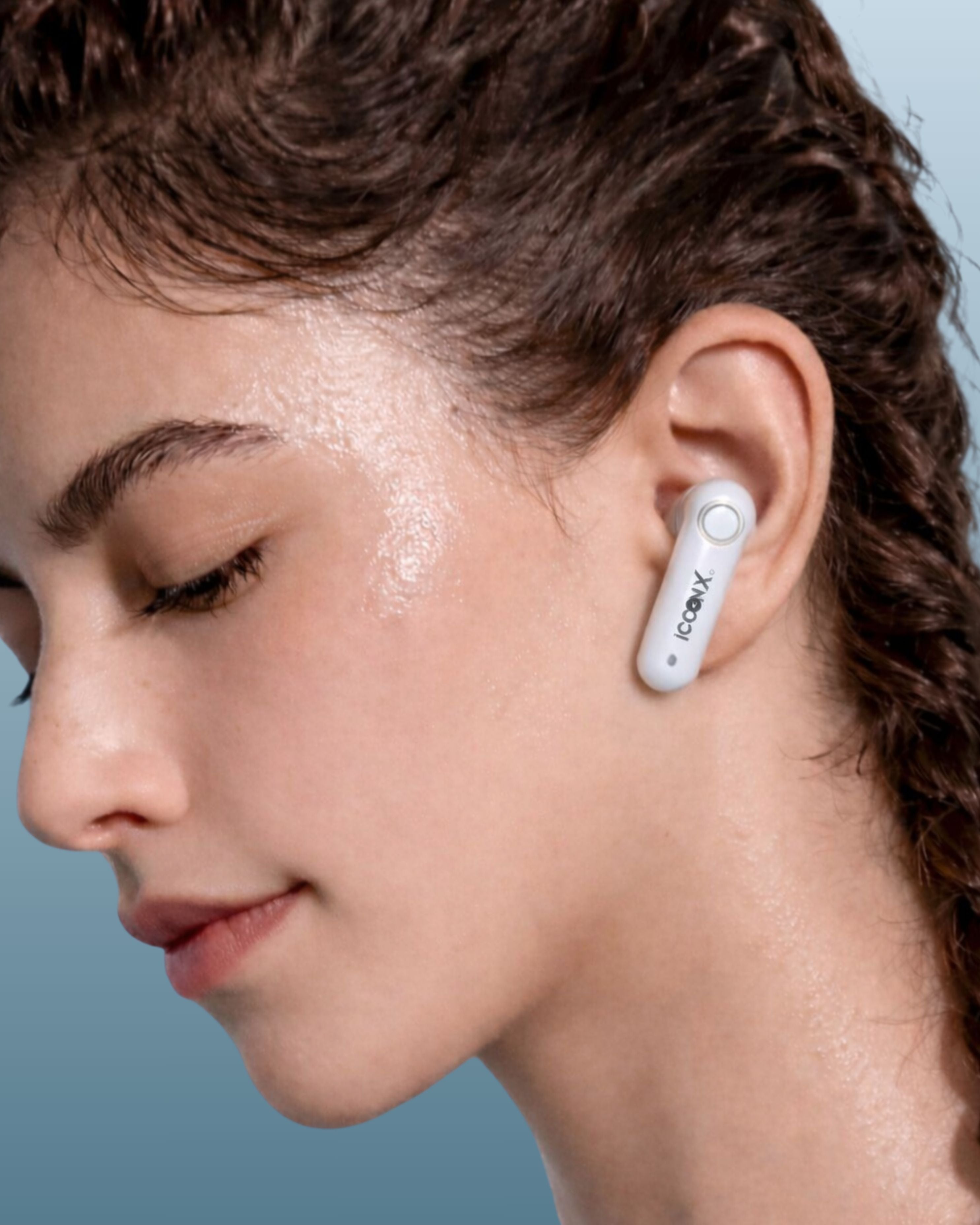 ICCONX EXOBOLT-99 - White | 40 Hours Playtime | Bluetooth 5.3 | Smart Touch Controls | Type-C Charging | True Wireless