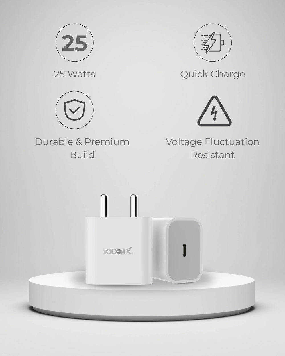 MC-81 25W USB TYPE C ADAPTER COMPATIBLE WITH IPHONES / SAMSUNG / IPADS / AIRPODS