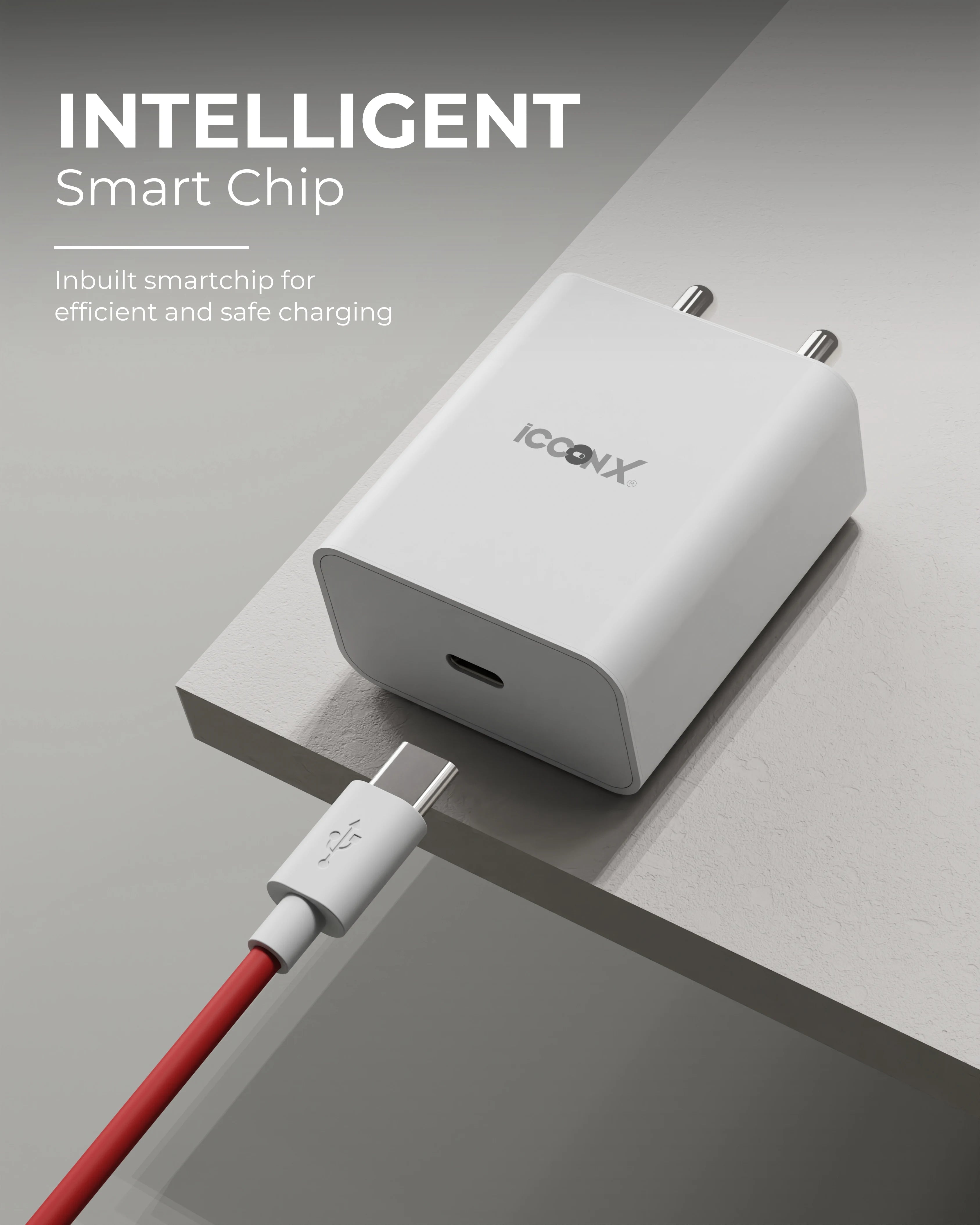ICCONX MC-83 45W USB TYPE C ADAPTER COMPATIBLE WITH IPHONES / SAMSUNG / IPADS / AIRPODS