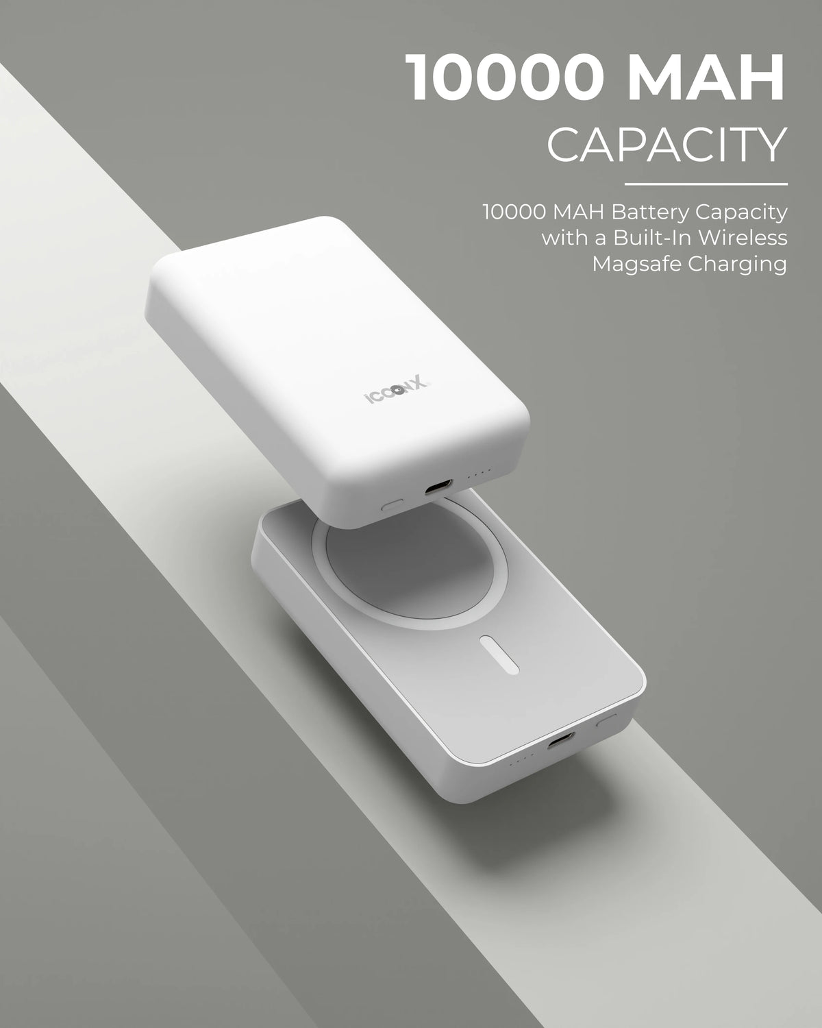 PB-160 Magsafe Wireless 10000mAh Fast Charging Power Bank,Strong Magnet,22.5W Output for iPhone & Android & Other Qi Enabled Devices, Designed for ease