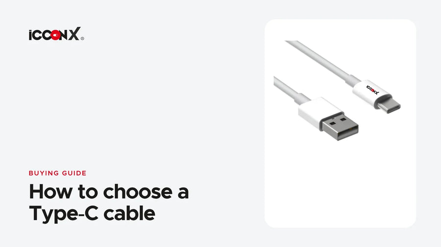 icconX USB-A to Type-C charging cable