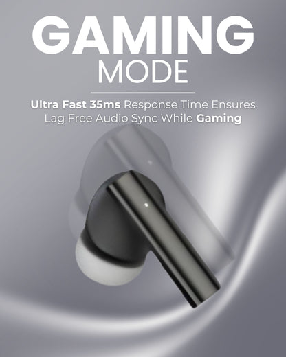 ICCONX CONCERT 95 - Black | 33Hrs Playtime | Bluetooth 5.3 | Fast Charging | SPLASH PROOF |TOUCH CONTROL | GAMING MODE 35ms| Designed for Ease.