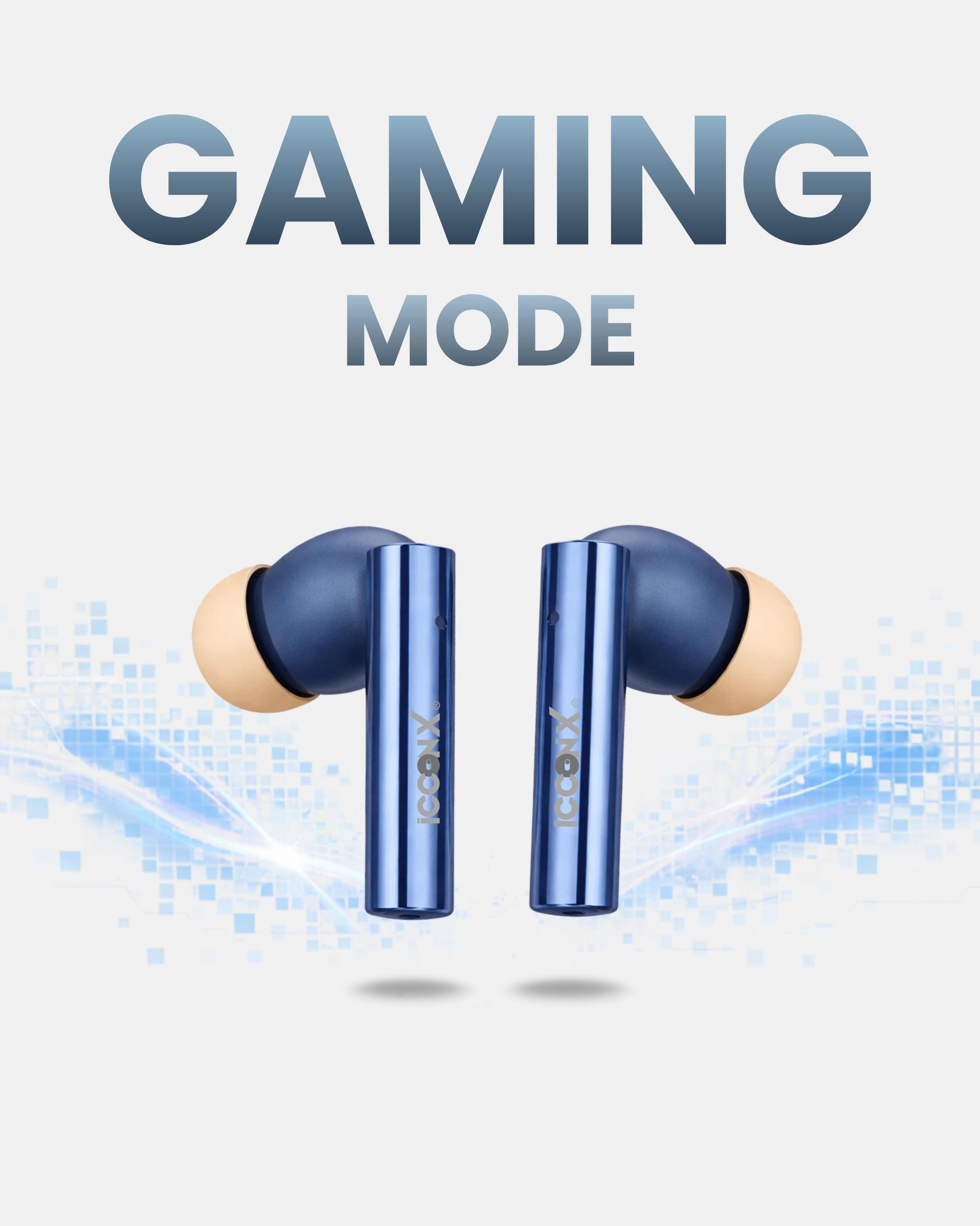 ICCONX CONCERT 95 - Blue | 33Hrs Playtime | Bluetooth 5.3 | Fast Charging | SPLASH PROOF |TOUCH CONTROL | GAMING MODE 35ms| Designed for Ease.