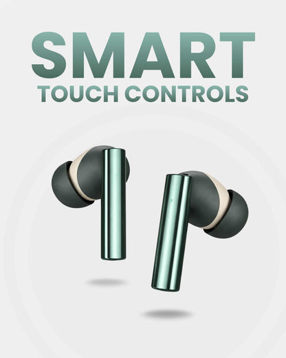 ICCONX CONCERT 95 - Green | 33Hrs Playtime | Bluetooth 5.3 | Fast Charging | SPLASH PROOF |TOUCH CONTROL | GAMING MODE 35ms| Designed for Ease.