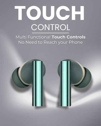 ICCONX CONCERT 95 - Green | 33Hrs Playtime | Bluetooth 5.3 | Fast Charging | SPLASH PROOF |TOUCH CONTROL | GAMING MODE 35ms| Designed for Ease.