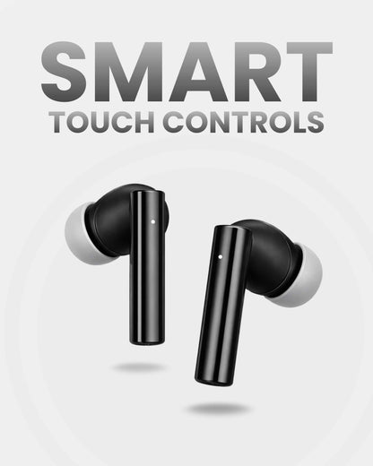 ICCONX CONCERT 95 - Black | 33Hrs Playtime | Bluetooth 5.3 | Fast Charging | SPLASH PROOF |TOUCH CONTROL | GAMING MODE 35ms| Designed for Ease.