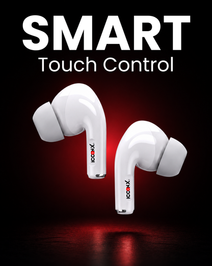 ICCONX EXOBOLT-102 | 30 Hours Playtime | Touch Controls | Type-C Charging | Bluetooth 5.3 | True Wireless Earbuds