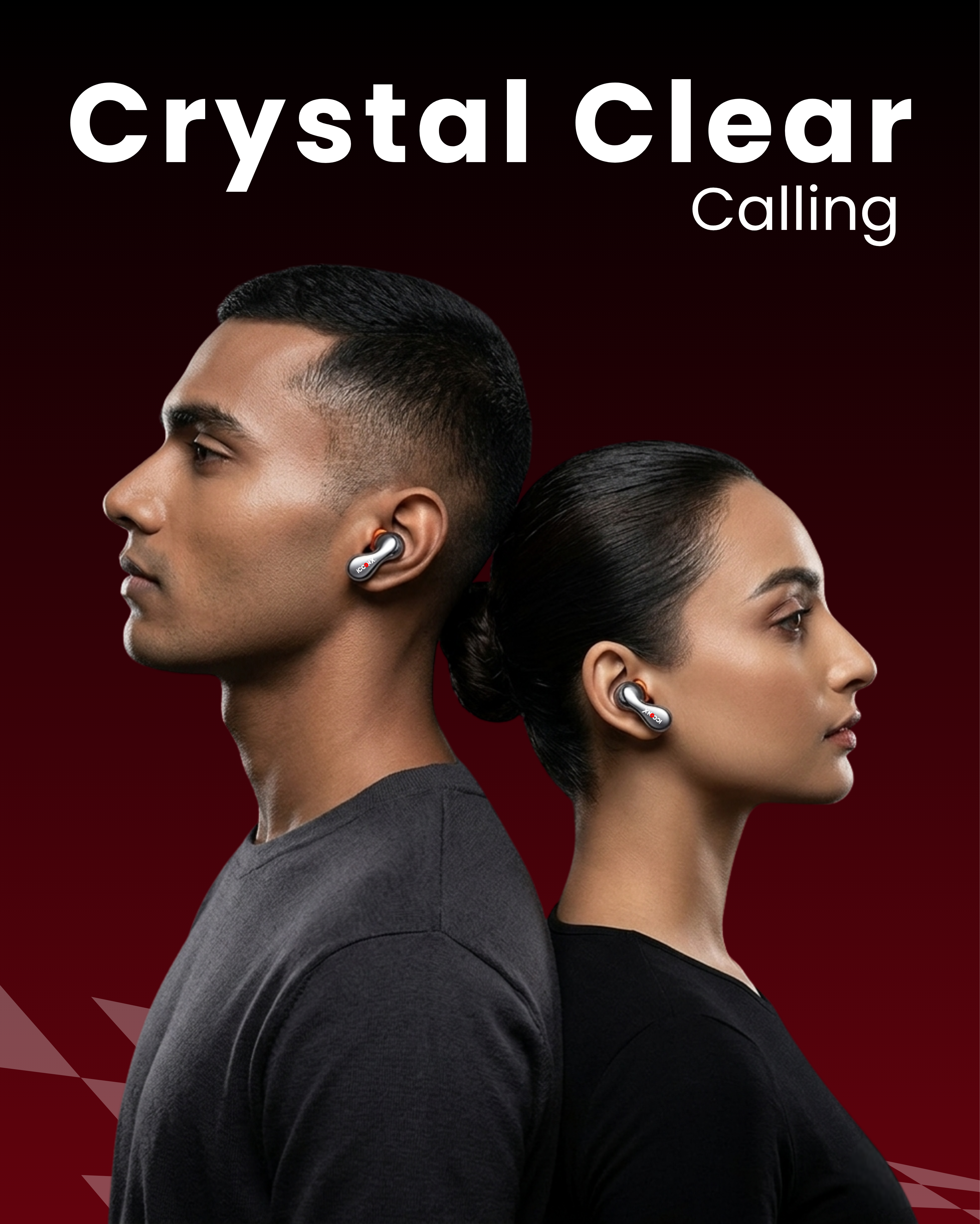 ICCONX TWS-201 | 52 Hours Playtime | Bluetooth 5.3 | Smart Touch Controls | Fast Charging | Comfort Fit | True Wireless Earbuds