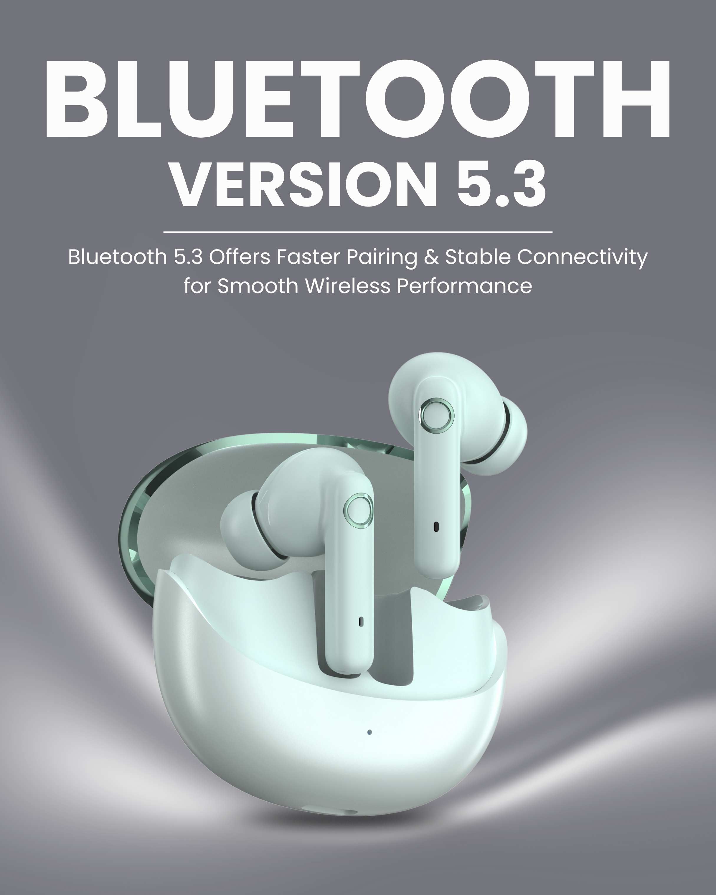 ICCONX EXOBOLT-99 - Green | 40 Hours Playtime | Bluetooth 5.3 | Smart Touch Controls | Type-C Charging | True Wireless