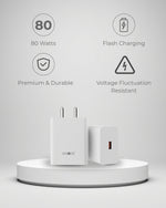 MC-73 PRO PLUS 80W USB TYPE-A ADAPTER WITH TYPE-C CABLE COMPATIBLE WITH VIVO (All in One)