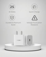 MC-81 25W USB TYPE C ADAPTER COMPATIBLE WITH IPHONES / SAMSUNG / IPADS / AIRPODS