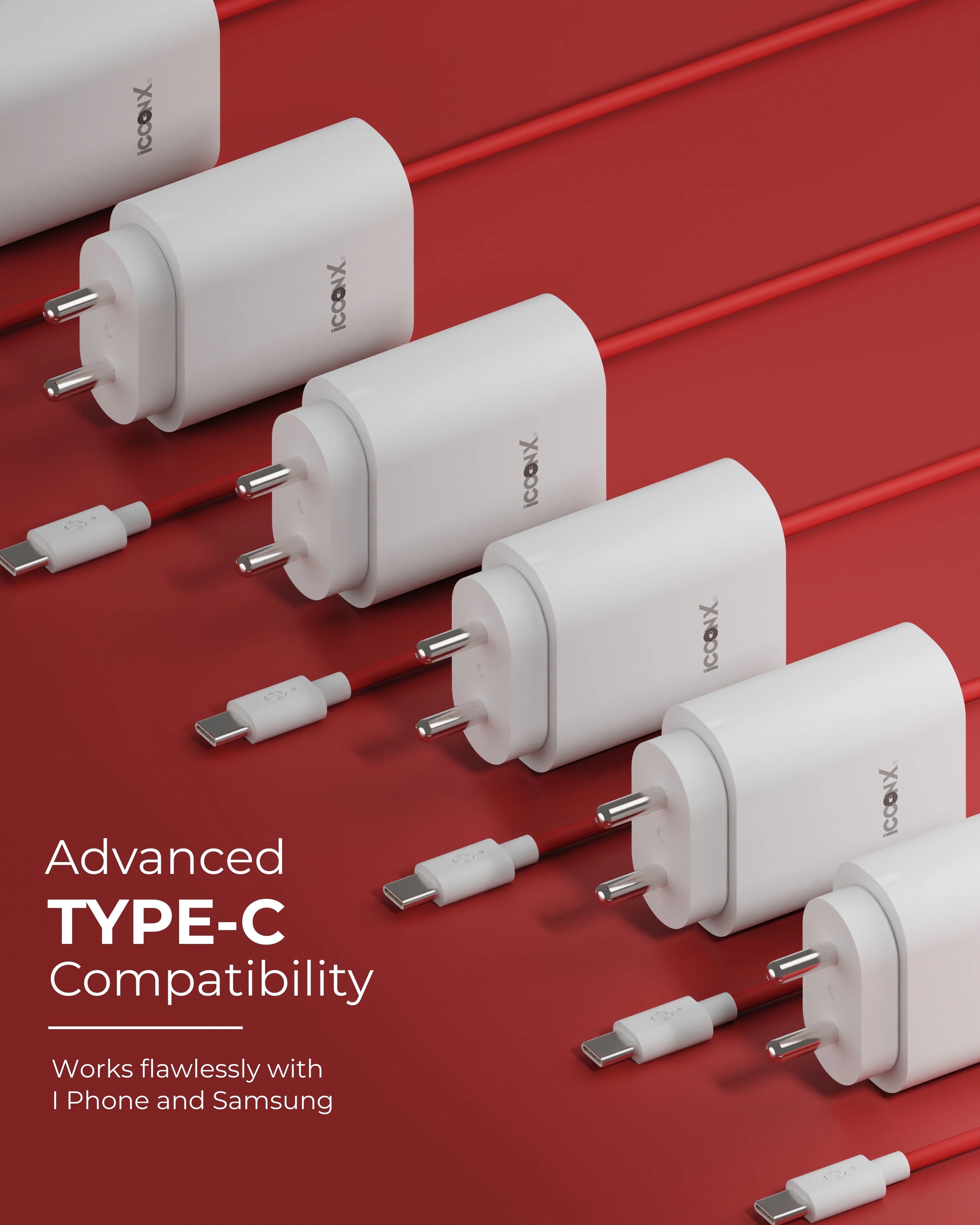 ICCONX MC-82 33W USB TYPE C ADAPTER COMPATIBLE WITH IPHONES / SAMSUNG / IPADS / AIRPODS