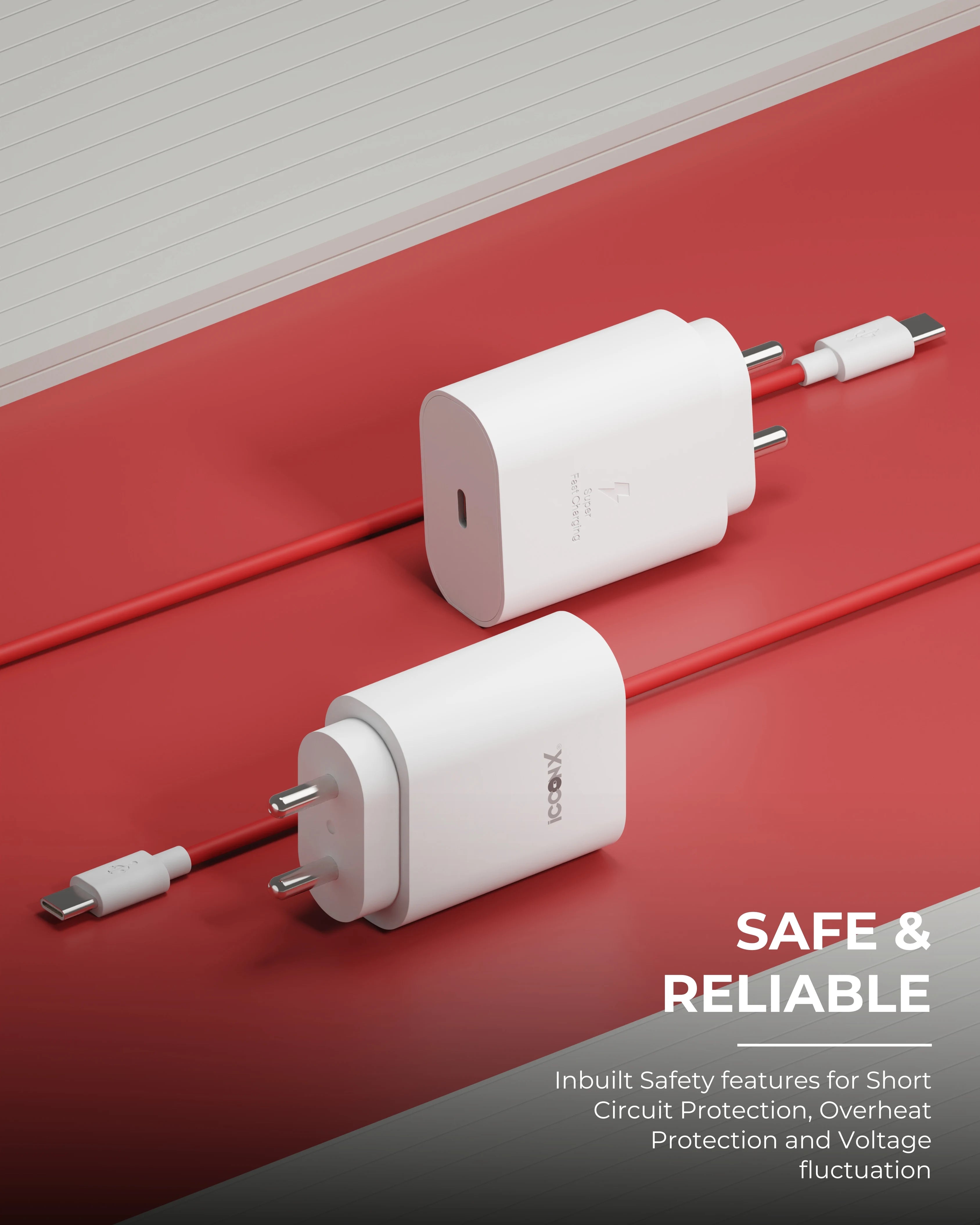 ICCONX MC-82 33W USB TYPE C ADAPTER COMPATIBLE WITH IPHONES / SAMSUNG / IPADS / AIRPODS