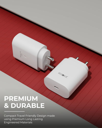 ICCONX MC-82 33W USB TYPE C ADAPTER COMPATIBLE WITH IPHONES / SAMSUNG / IPADS / AIRPODS