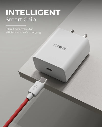 ICCONX MC-83 45W USB TYPE C ADAPTER COMPATIBLE WITH IPHONES / SAMSUNG / IPADS / AIRPODS