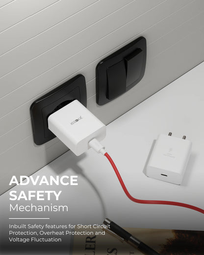 ICCONX MC-83 45W USB TYPE C ADAPTER COMPATIBLE WITH IPHONES / SAMSUNG / IPADS / AIRPODS