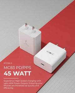 MC-83 45W USB TYPE-C ADAPTER COMPATIBLE WITH IPHONES / SAMSUNG / IPADS / AIRPODS