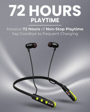 Stereo Wireless Neckband NB-05 - Navy | 72Hrs Playtime | Bluetooth 5.0 | Fast Charging | Magnetic Earbuds | Full Charge in 1.5 Hours | Designed for Ease.