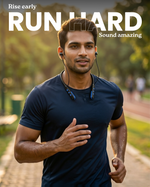 Stereo Wireless Neckband NB-05 - Navy | 72Hrs Playtime | Bluetooth 5.0 | Fast Charging | Magnetic Earbuds | Full Charge in 1.5 Hours | Designed for Ease.