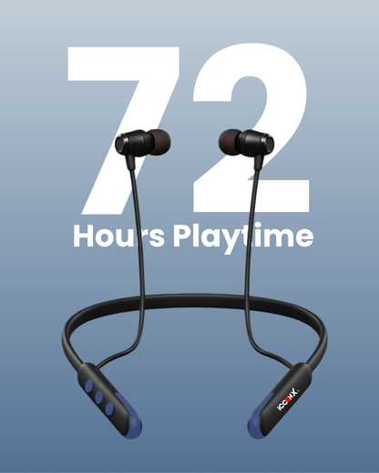 ICCONX Stereo Wireless Neckband NB-05 - Red | 72Hrs Playtime | Bluetooth 5.0 | Fast Charging | Magnetic Earbuds | Full Charge in  1.5 Hours | Designed for Ease.