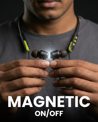 ICCONX Stereo Wireless Neckband NB-05 | 72Hrs Playtime | Bluetooth 5.0 | Fast Charging | Magnetic Earbuds | Full Charge in  1.5 Hours | Designed for Ease.