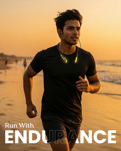 ICCONX Stereo Wireless Neckband NB-05 | 72Hrs Playtime | Bluetooth 5.0 | Fast Charging | Magnetic Earbuds | Full Charge in  1.5 Hours | Designed for Ease.