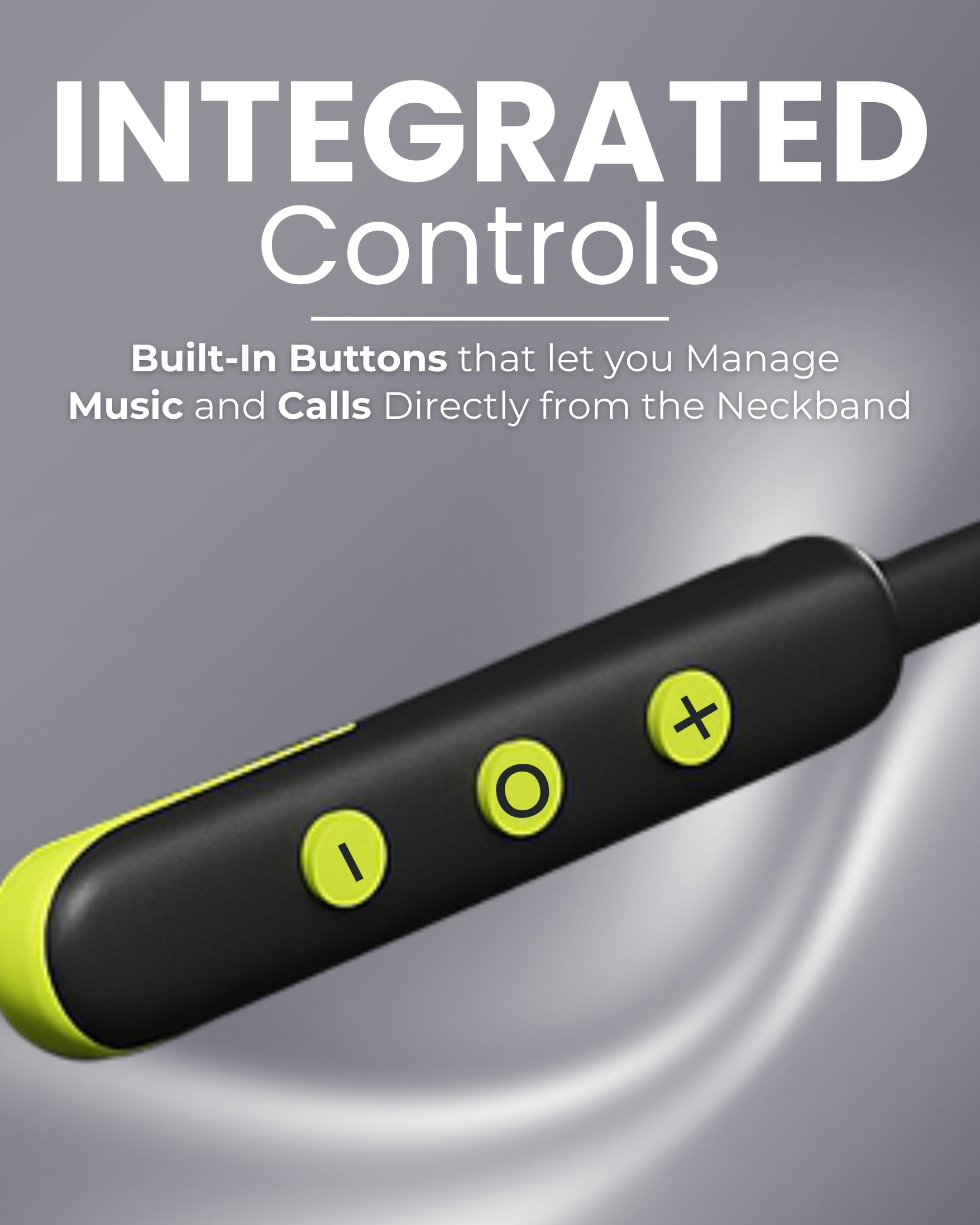ICCONX Stereo Wireless Neckband NB-05 | 72Hrs Playtime | Bluetooth 5.0 | Fast Charging | Magnetic Earbuds | Full Charge in  1.5 Hours | Designed for Ease.