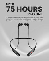 ICCONX Stereo Wireless Neckband Neobolt-06 | 75 Hours Playtime | Fast Charging | Magnetic ON/OFF | Bluetooth 5.0 | Multi-Directional Mic | Designed for Ease