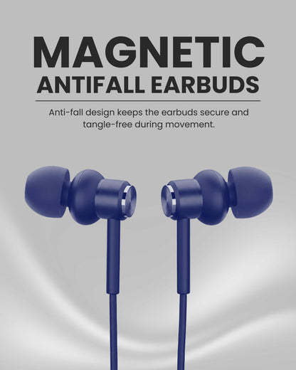 ICCONX Stereo Wireless Neckband Neobolt-06 - Blue | 75 Hours Playtime | Fast Charging | Magnetic ON/OFF | Bluetooth 5.0 | Multi-Directional Mic | Designed for Ease