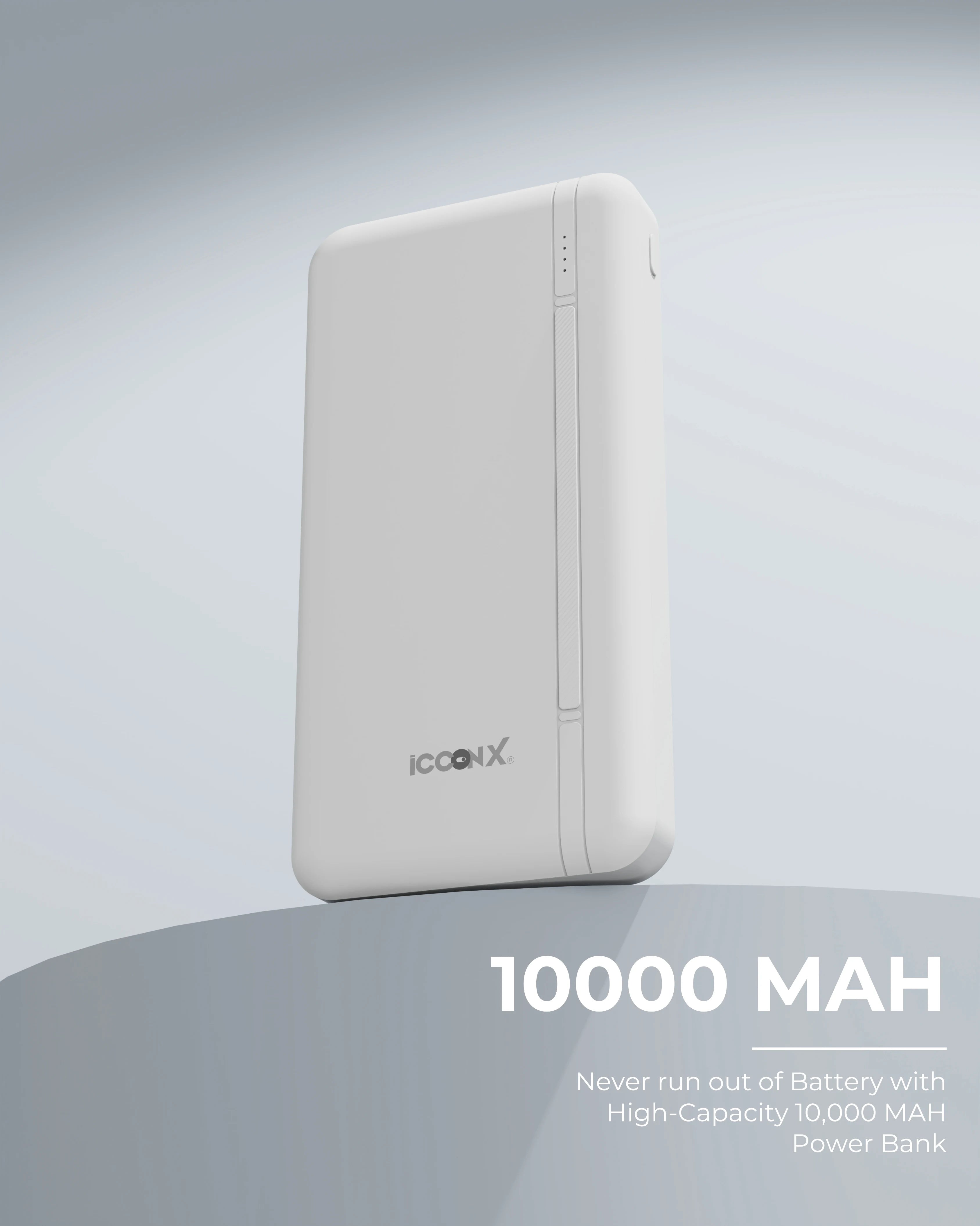 ICCON X PB-120 10000mAh 10w Power Bank | Dual USB Port | Led Indicator | Light Weight | Multi Circuit Protection | Compact & Designed for ease
