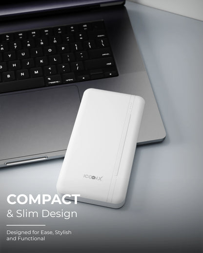 ICCON X PB-120 10000mAh 10w Power Bank | Dual USB Port | Led Indicator | Light Weight | Multi Circuit Protection | Compact & Designed for ease