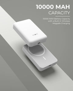 PB-160 Magsafe Wireless 10000mAh Fast Charging Power Bank,Strong Magnet,22.5W Output for iPhone & Android & Other Qi Enabled Devices, Designed for ease