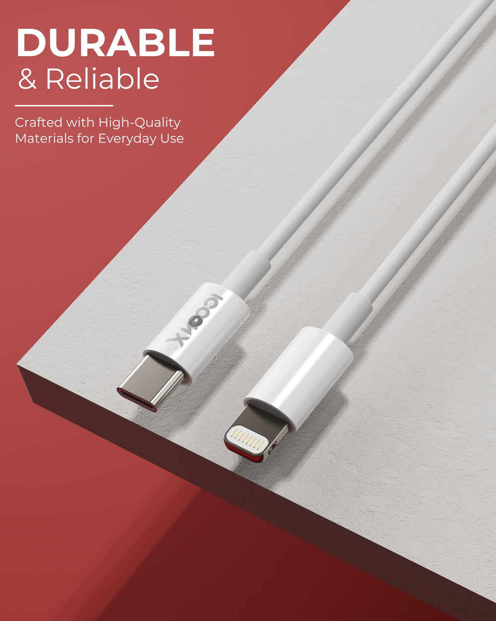 TH-17 20W Fast Charging 1.0M Type-C to Lightning USB Cable, Fast Charging, 480Mbps Data Sync Cable Compatible with Apple, 3.5 MM Thickness, 10K Insertion, Stable Current, 480 MBPS Data Transfer Speed, Data Sync, Designed for Ease.