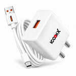MC-15 CT 15W Wall Charger with official icconX logo and Type-C cable