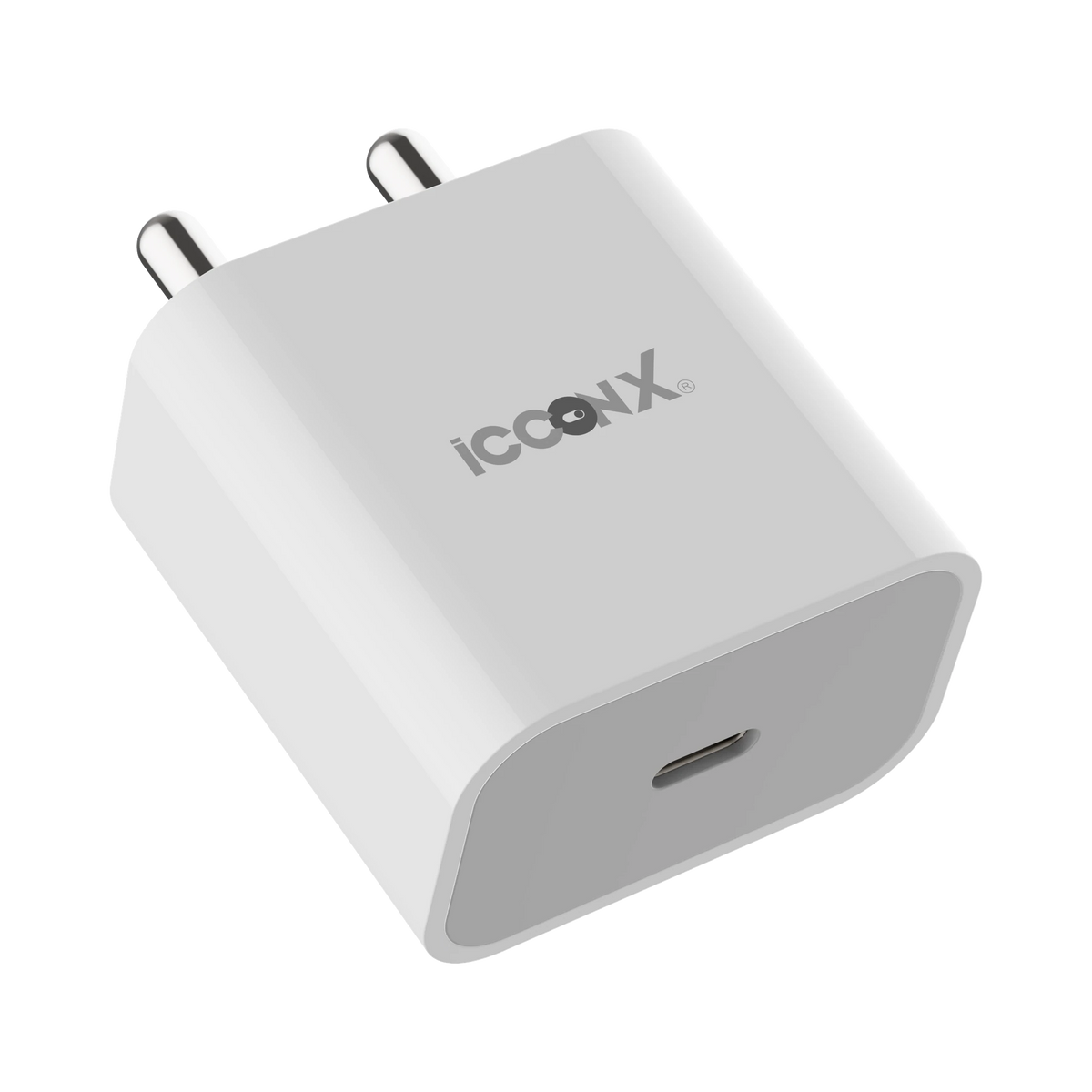 icconX MC 81 Pro 20W Type-C wall charger, front three-quarter view
