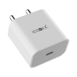 icconX MC 81 Pro 20W Type-C wall charger, front three-quarter view