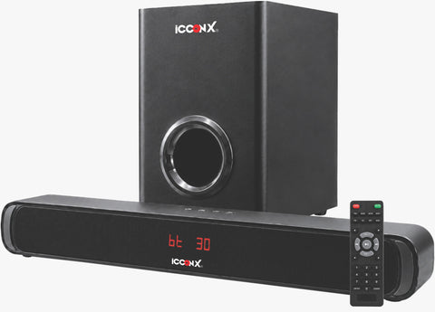 ICCONX SB-01 100W 2.1 Channel Bluetooth Soundbar with Wireless Subwoofer and Remote Control