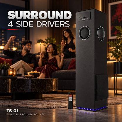 ICCONX TS-01 Surround 4 Side Drivers True Surround Sound Party Speaker