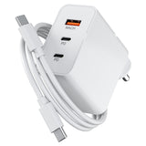 ICCONX GAN 65 65W Fast Charger Adapter | GaN Technology | Dual Type-C & USB-A Triple Port | Universal PD Compatibility