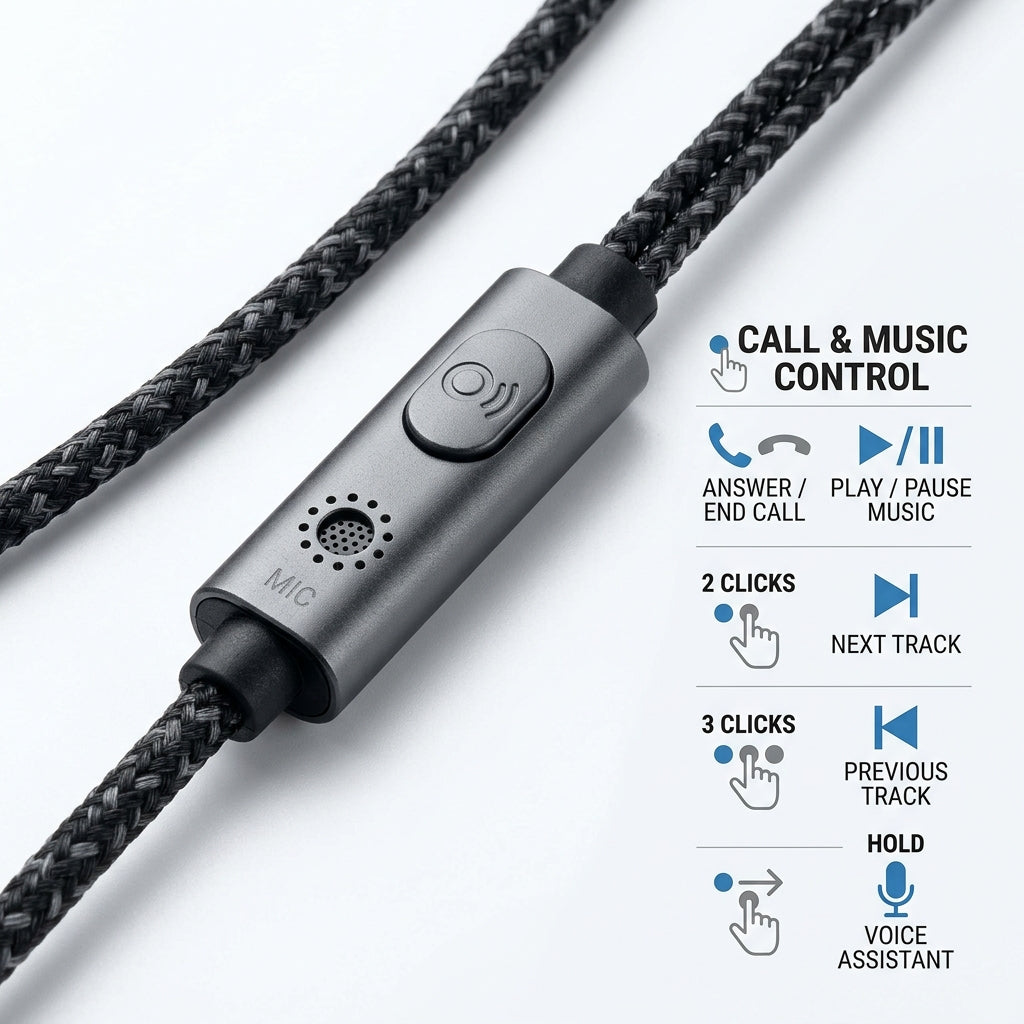 In-line Omni-Directional Mic & Controls