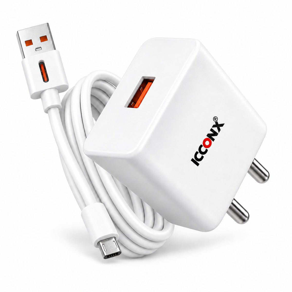 MC-15 V8 charger and cable — representative demo image